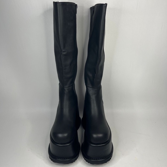 UNIF Shoes Nwot Unif 0 Leather Smoke Boot Super High Stacked